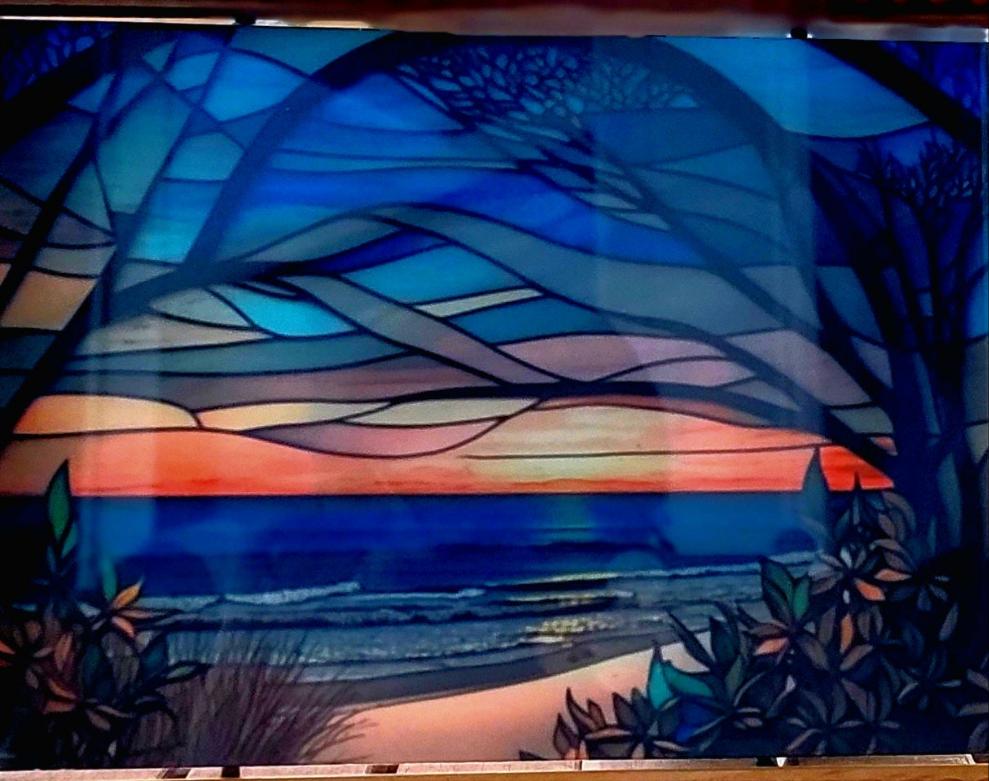 8x10 Stained Glass Window Art - Thrice Exceptional