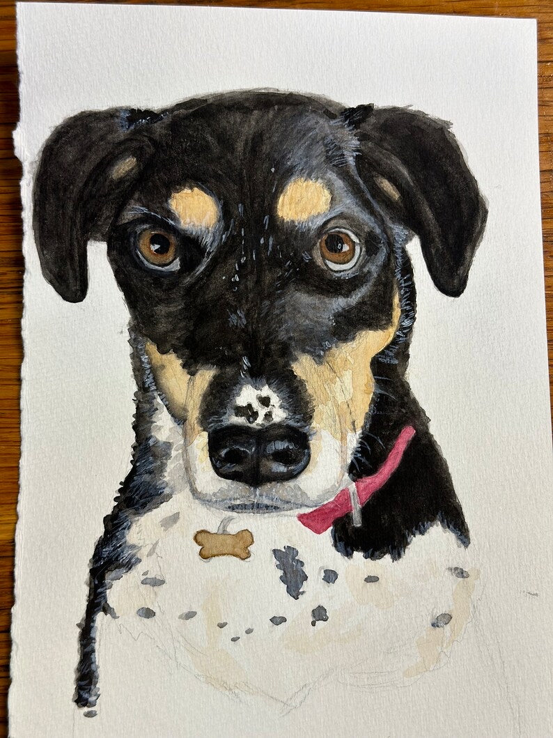 Watercolor Pet Portraits - Thrice Exceptional