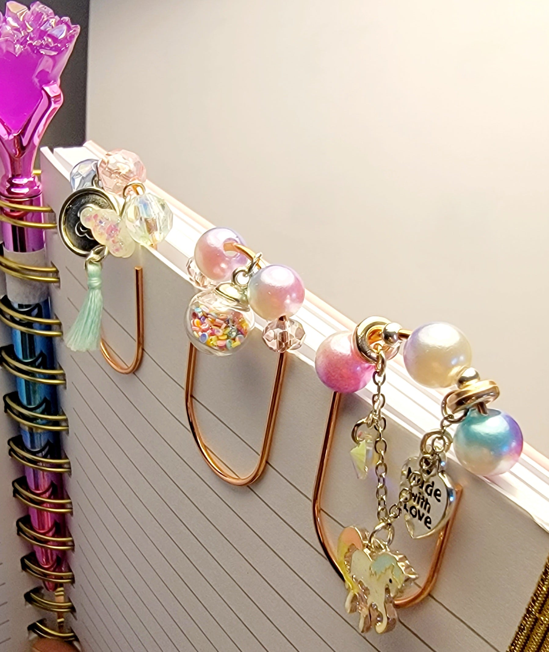 Unicorn Paperclip Bookmark Charms - Thrice Exceptional