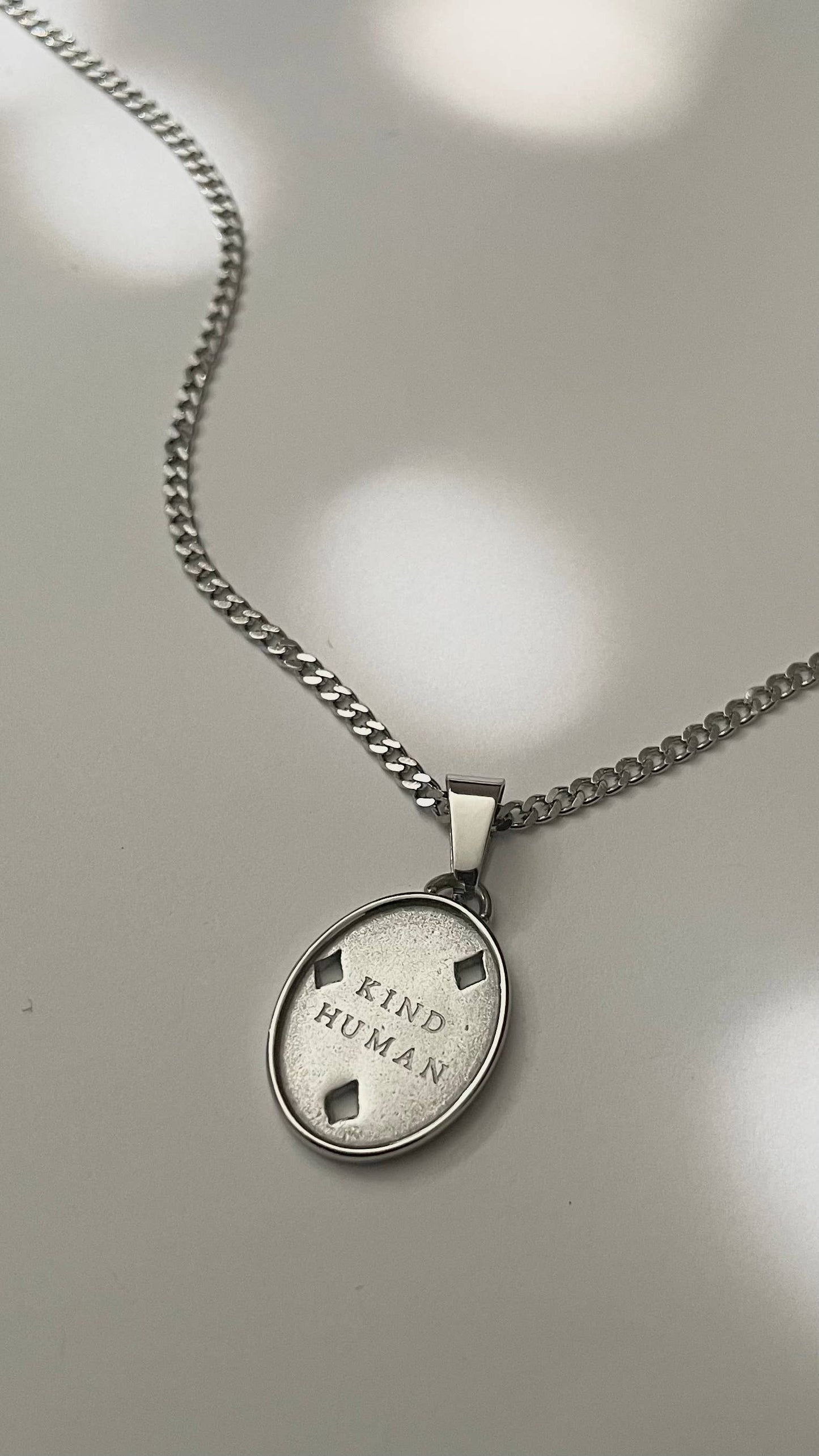 Namaste Jewelry - Kind Human Necklace- Silver - Thrice Exceptional