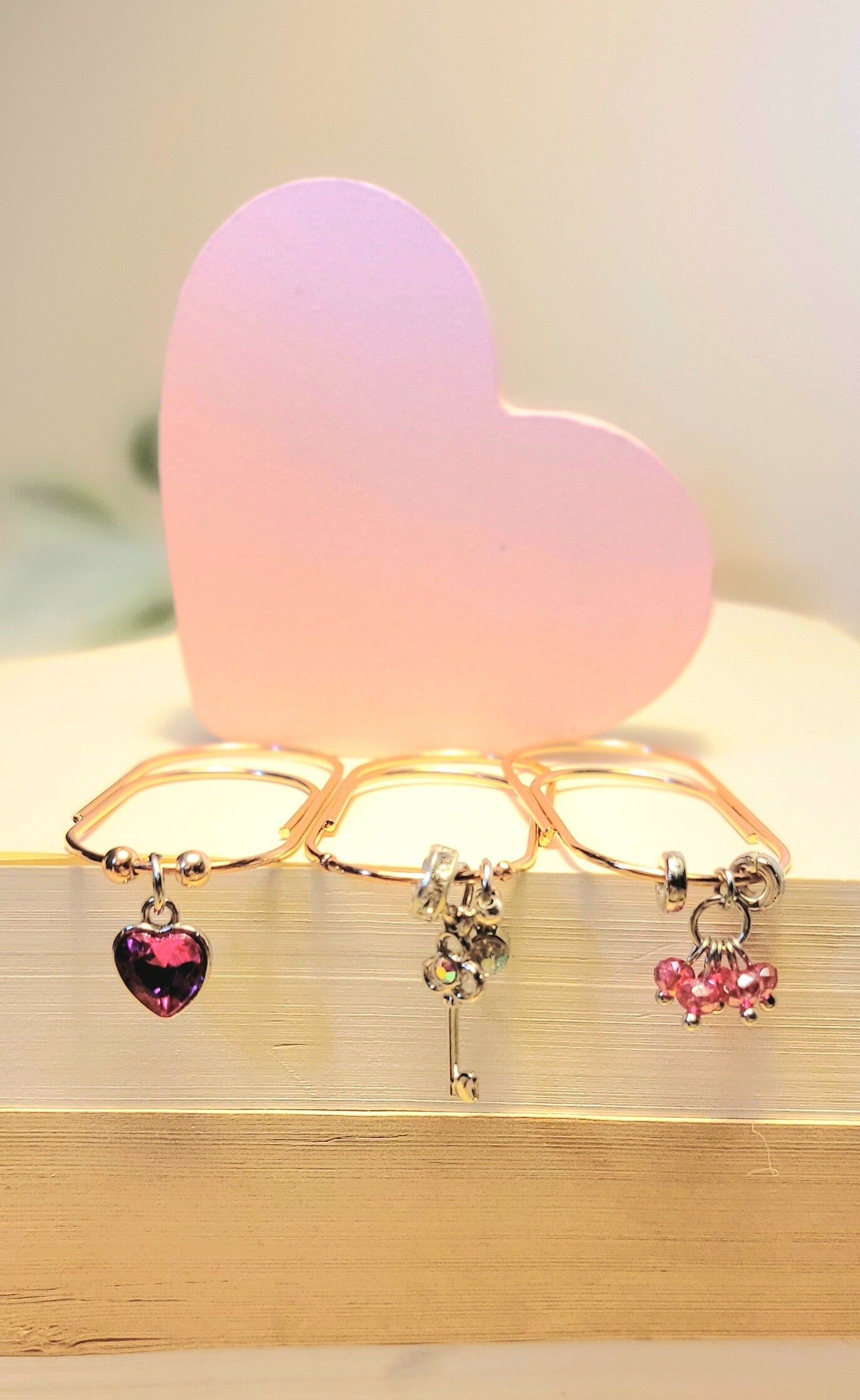 Set of "Love to Love" luxury paperclip charms and bookmarks for planners, agendas, books & binders - Thrice Exceptional